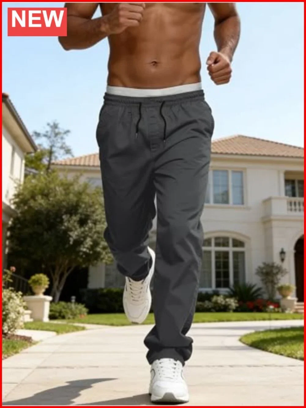 Relaxed Fit Elastic Waist Cargo Joggers Sweatpants with Pockets Multicolor